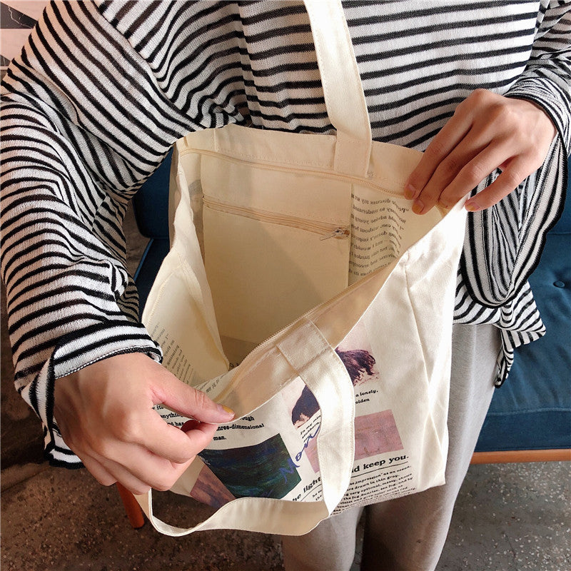 Literary Canvas tote Bags