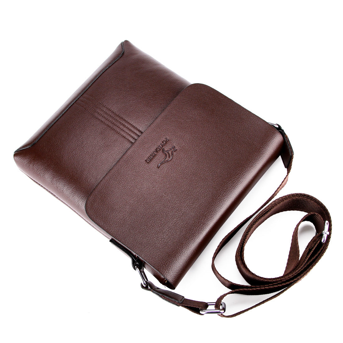 Solid Soft Leather Men Bag