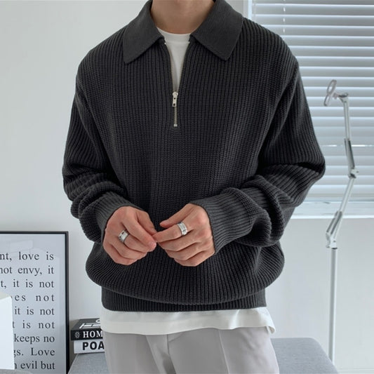 Half Zipper Sweater Men